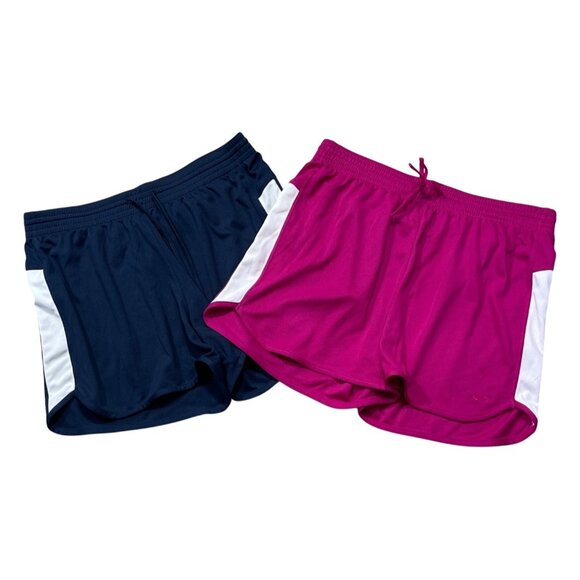 C9 Champion Athletic Shorts 2 Pair Blue Pink Size L Large Stretch - Picture 1 of 5